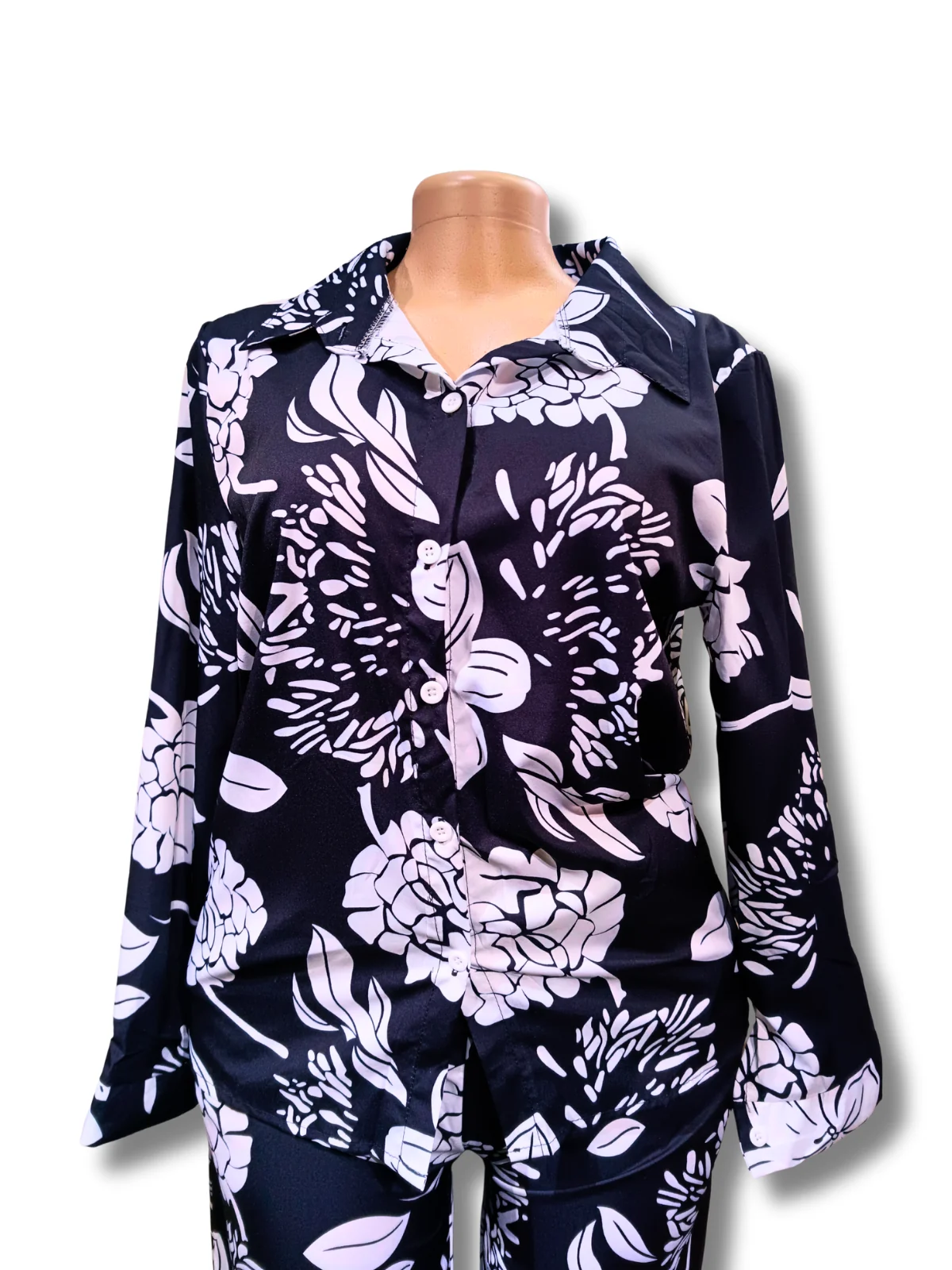 Classy Floral Silk Pajama - Silk-Cotton sets available at theGirlyZone Kampala